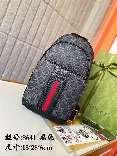 Bolso de pecho GG para hombre, fabricado en piel de vacuno original importada, alta calidad, entrega