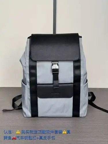 Mochila PRA@DA para hombre, fabricada en cuero original importado de primera calidad, versión réplic