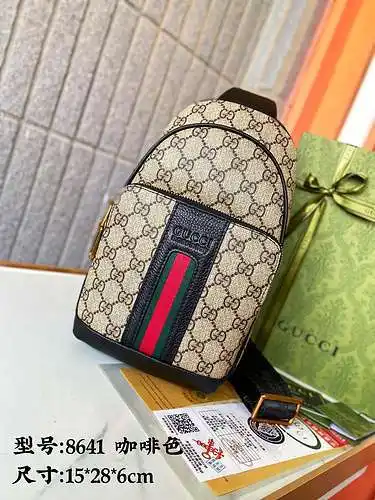 Bolso de pecho para hombre GG, fabricado en piel de vacuno original importada, alta calidad, entrega