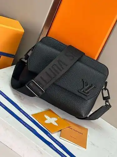 Bolso mensajero especial para hombre LL, fabricado en cuero original importado de primera calidad, v
