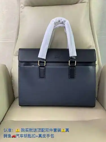 Maletín Wan@Baolong para hombre, fabricado en cuero original importado de primera calidad, versión r