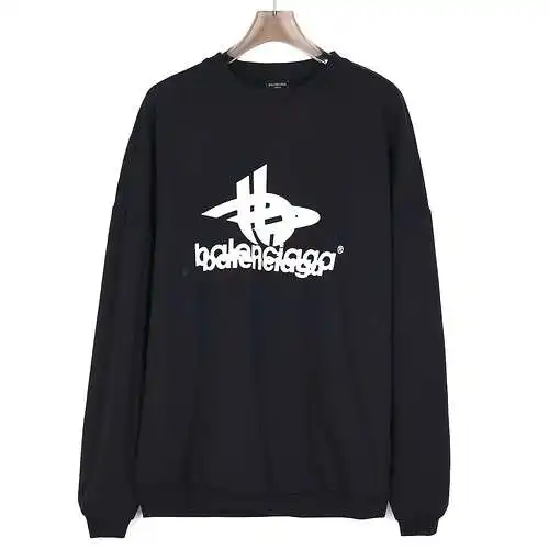 BLCG/Balenciaga 23FW BLCG sudadera con cuello redondo y estampado de fantasmas