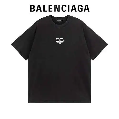 BLCG/Balenciaga Double B Lock Mangas cortas bordadas lavadas