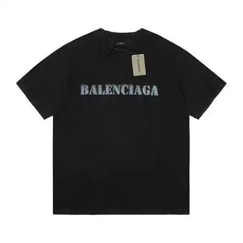 BLCG/Balenciaga Camiseta Degradada Con Letras Difuminadas