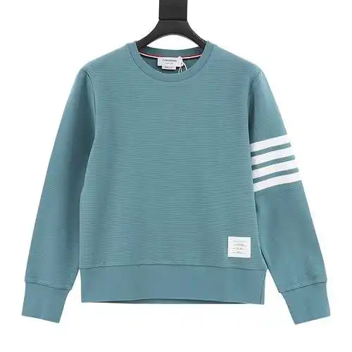 Sudadera con cuello redondo y diseño waffle con ondas de agua TB
