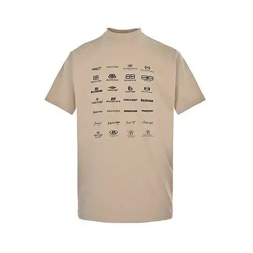 BLCG/Balenciaga 23ss logo estampado completo logo manga corta