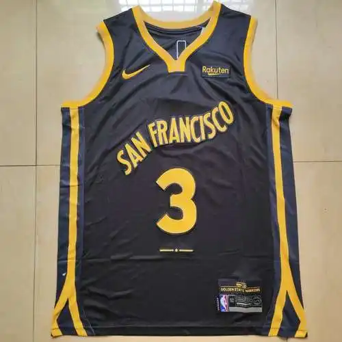 Warriors No. 3 Jordan Poole Negro 24 Temporada Edición Ciudad