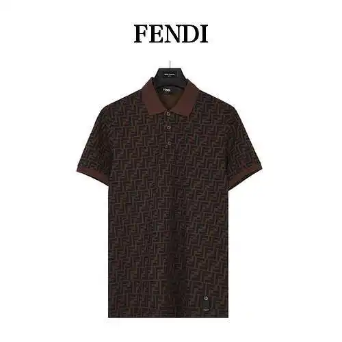 Fen*di 2024 nueva camisa POLO clásica de tela de algodón puro