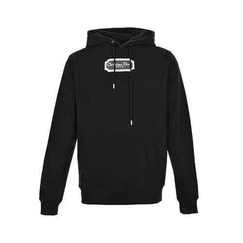 Sudadera con capucha y etiqueta plateada bordada CD/Dior 22Fw