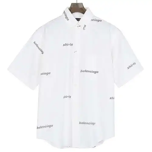 BLCG/Balenciaga 23SS BLCG barrage LOGO camisa de manga corta