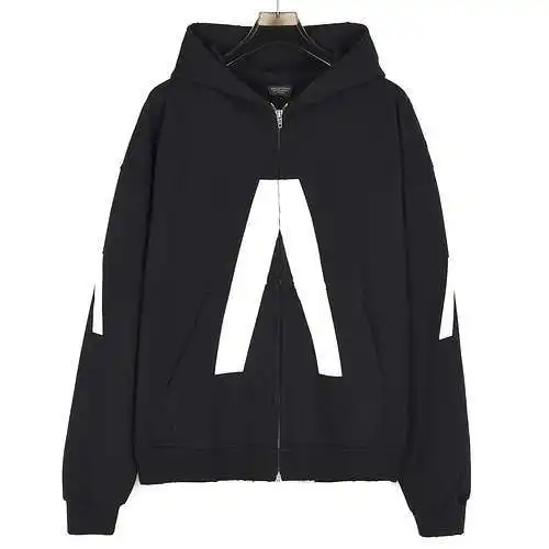 BLCG/Balenciaga 24SS BLCG conjunto Archive Music chaqueta con cremallera serie impresa