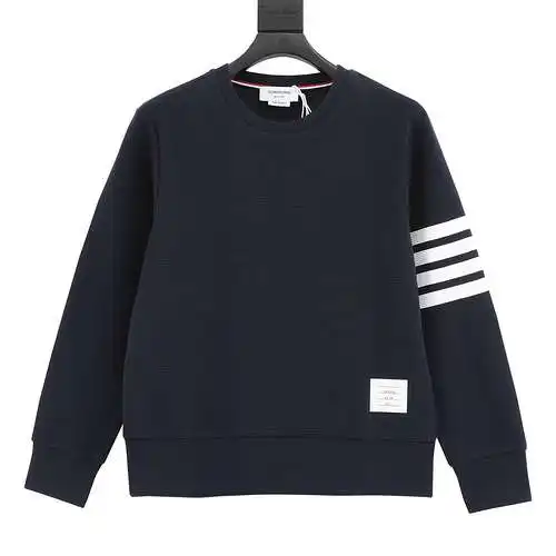 Sudadera con cuello redondo y diseño waffle con ondas de agua TB