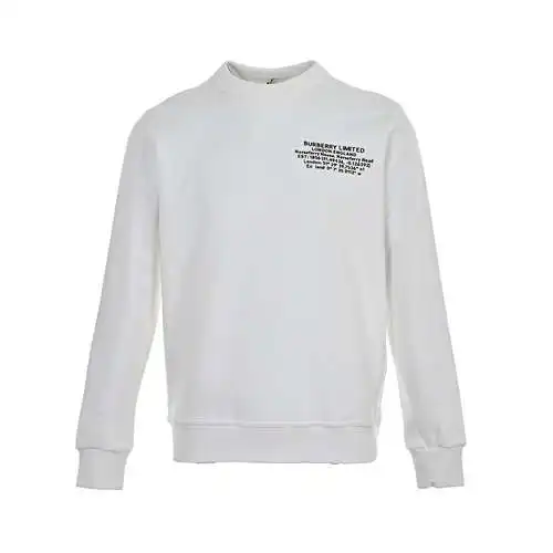 Sudadera con cuello redondo y estampado de letras coordinadas BBR/Burberry 23Fw