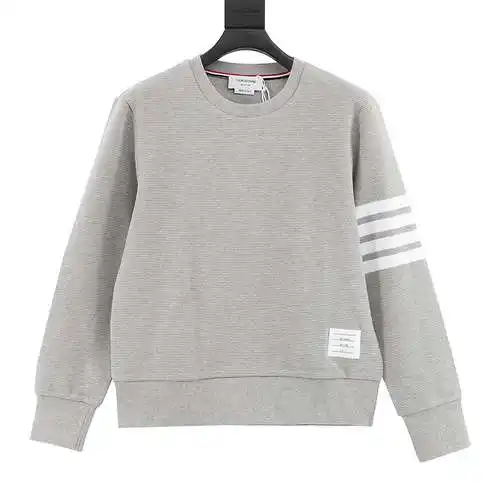 Sudadera con cuello redondo y diseño waffle con ondas de agua TB