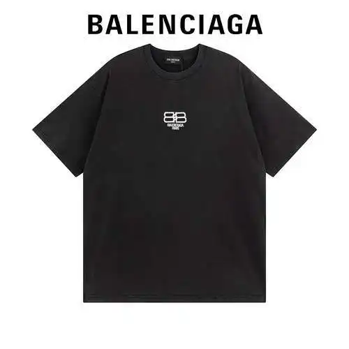 BLCG\Balenciaga Double B Lock Mangas cortas bordadas lavadas
