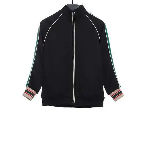 GU*CCI Gucci chaqueta clásica de jacquard con estampado oscuro en rojo y verde