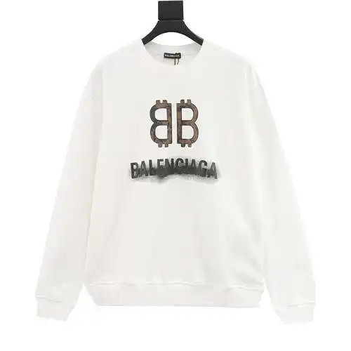Sudadera con cuello redondo y estampado inkjet con doble B BLCG