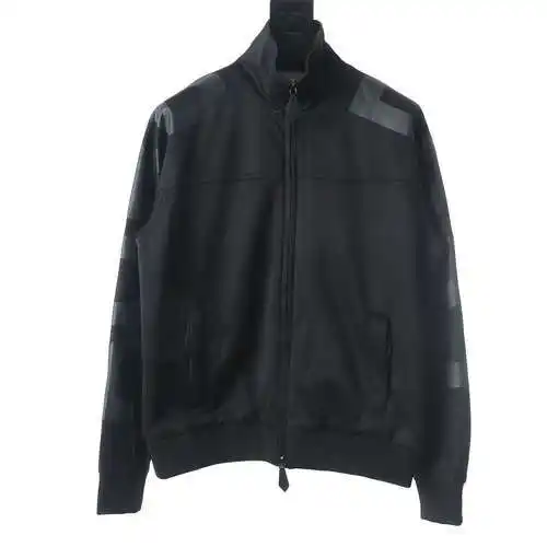 Burberry BBR 22FW chaqueta funcional con cremallera y logo estampado en las mangas