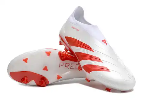 (Llegó) Zapatos de fútbol Adidas Falcon Essence totalmente tejidos de caña alta FG con cordones PRED