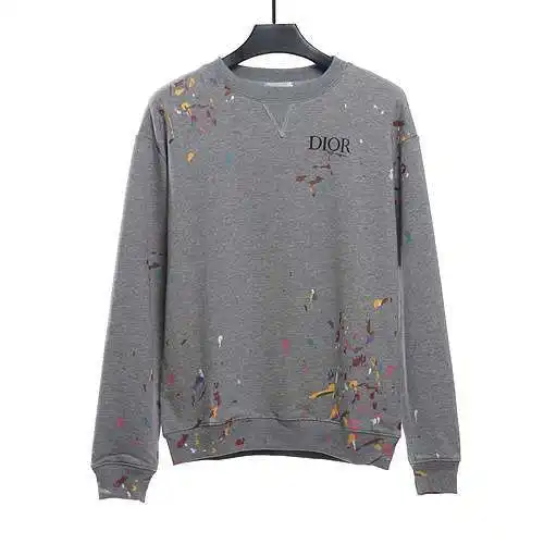 Sudadera CD Dior hecha a mano con salpicaduras de tinta
