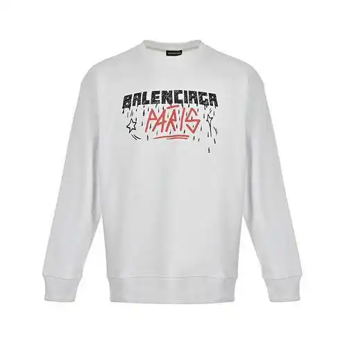 BLCG/Balenciaga 23Fw sudadera con cuello redondo y estampado de letras graffiti