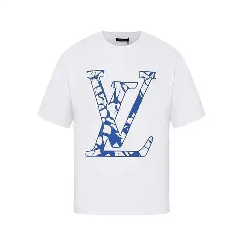 LV Louis Vuitton 24ss LV master graffiti nueva camiseta estampada de manga corta con cuello redondo