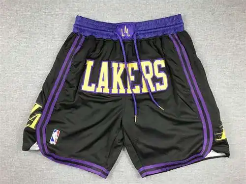 Pantalones hortensias negros con cremallera y bolsillo edición City 24 Season de los Lakers