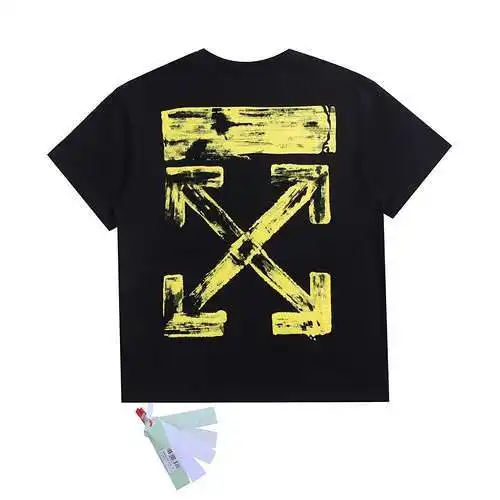 OW20ss flecha pintada de amarillo mangas cortas, mismo estilo para hombres y mujeres
