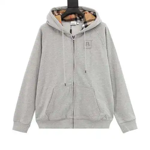 Sudadera con cremallera y capucha a cuadros BBR B estándar
