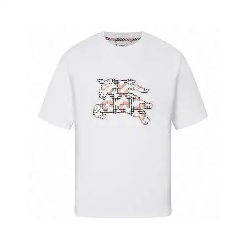 Burberry BBR 24SS camiseta de manga corta con relieve tridimensional clásico caballo de guerra