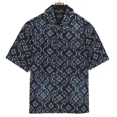 LV / Louis Vuitton 24ss chaqueta vaquera con el mismo logo de Wang Hedi con estampado de flores anti