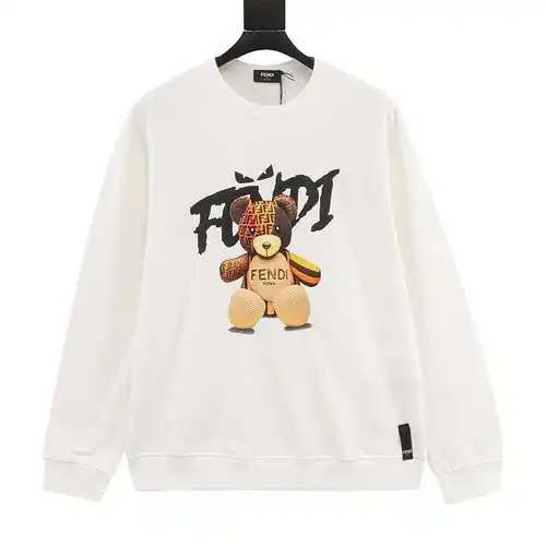 Sudadera con cuello redondo y estampado de ositos FD/Fendi