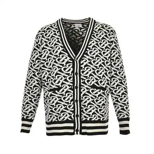 BBR/Burberry 23Fw cárdigan tipo jersey en jacquard TB integral