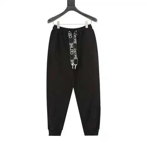 Pantalones deportivos informales con logo de letra y correas CE