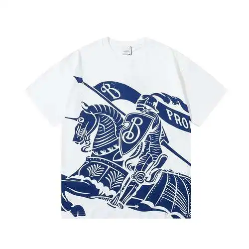 BBR Burberry War Horse Camiseta de manga corta con estampado grande y logotipo clásico
