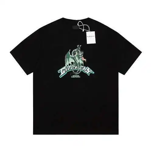 GVC Givenchy 24ss Año del Dragón Dibujos animados Manga corta Negro