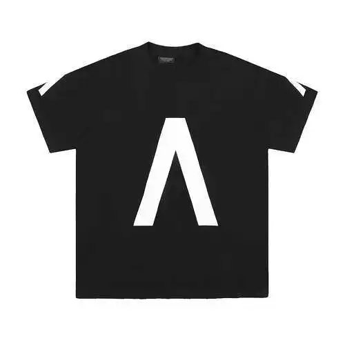 Camiseta de manga corta con estampado de letras divididas y música BLCG/Balenciaga 2024 SS