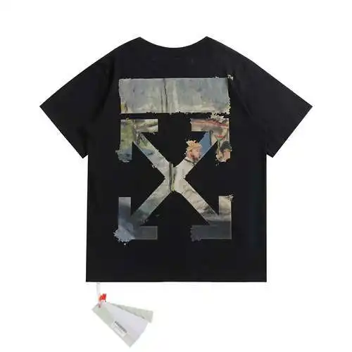 OW C/O VIRGIL ABLOH 19ss acuarela Monet pintura al óleo flecha camiseta de manga corta