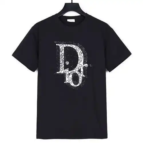 CD Dior 2024 nueva camiseta de manga corta con logo de puntos de tinta