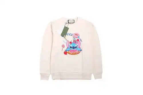Gu*cci 23Fw sudadera con cuello redondo y estampado de dibujos animados