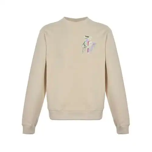 Sudadera con cuello redondo y estampado de letras graffiti LV/Louis Vuitton 23Fw