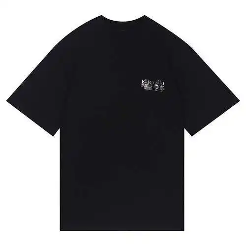 BLCG/Balenciaga nueva camiseta de manga corta con estampado de Coca-Cola a rayas