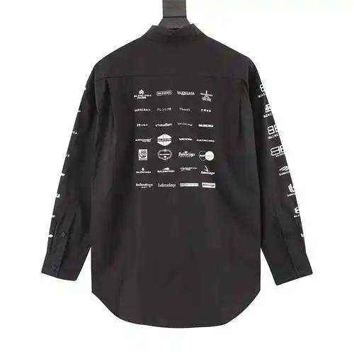 Camisa de manga larga con estampado multilingüe BLCG