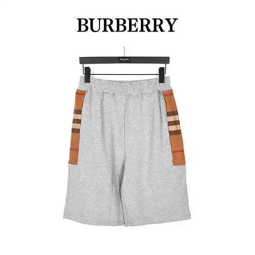 BBR/Burberry pantalones cortos clásicos con patchwork a cuadros laterales