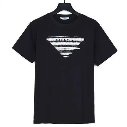 PRD Prada 2024 nueva camiseta clásica de manga corta con letras triangulares