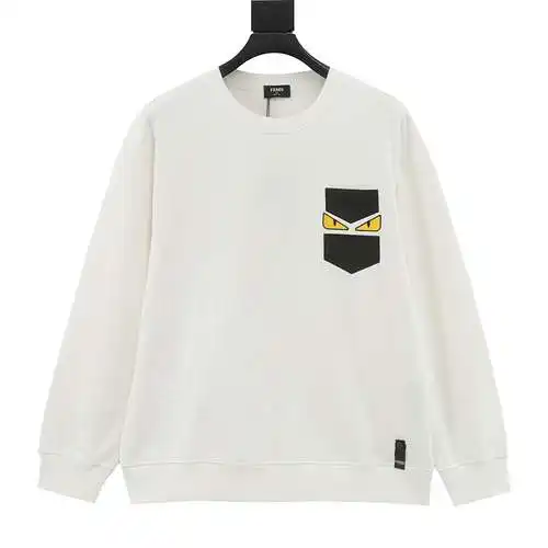 Sudadera con cuello redondo y ojos bordados Little Monster de FD/Fendi