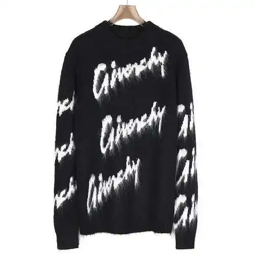 GVC/Givenchy 24SS mohair washed crew neck sweater