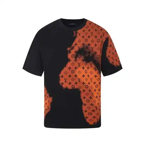 Camiseta de manga corta con estampado de LOGO en toda la prenda Louis Vuitton LV 24ss