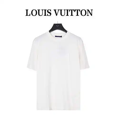 Camiseta de manga corta con logo tridimensional en relieve LV/Louis Vuitton