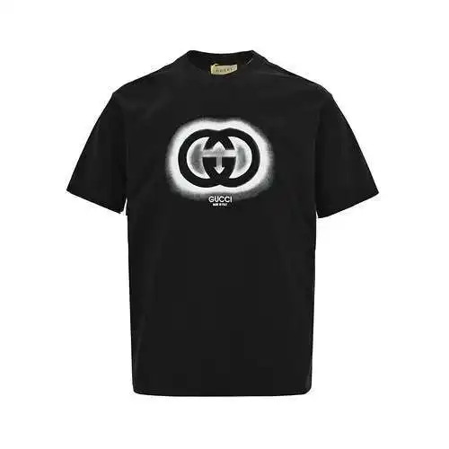 Gu*cci/Gucci 24ss doble G letra impresa manga corta